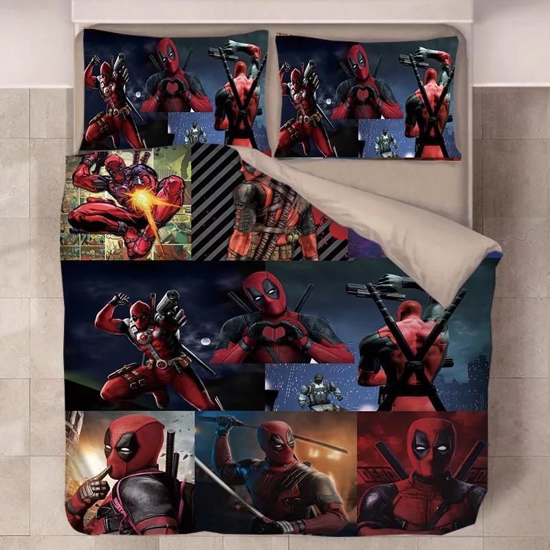 Deadpool X Men 14 Duvet Cover Pillowcase Bedding Sets Home Decor