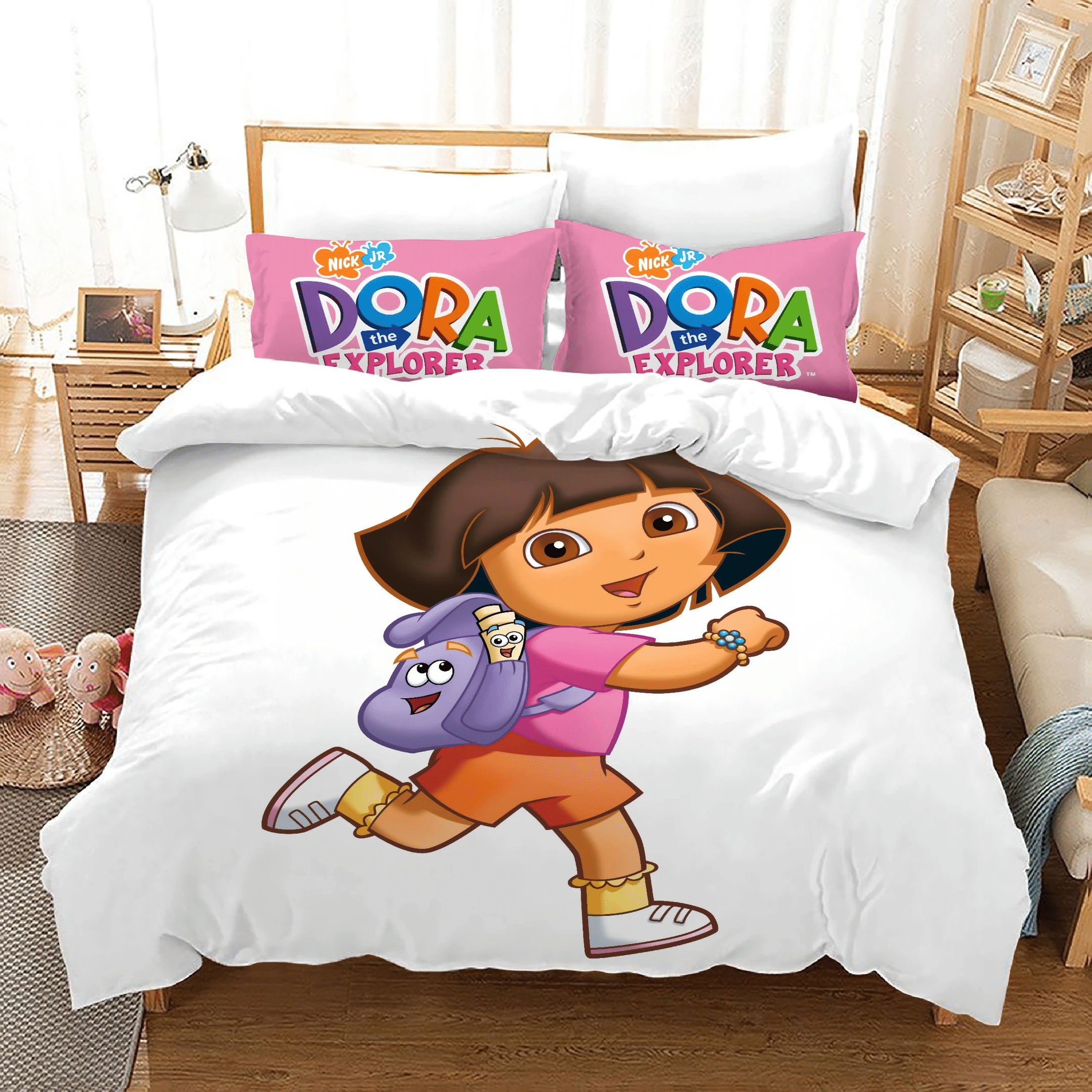 Dora The Explorer 14 Duvet Cover Quilt Cover Pillowcase Bedding