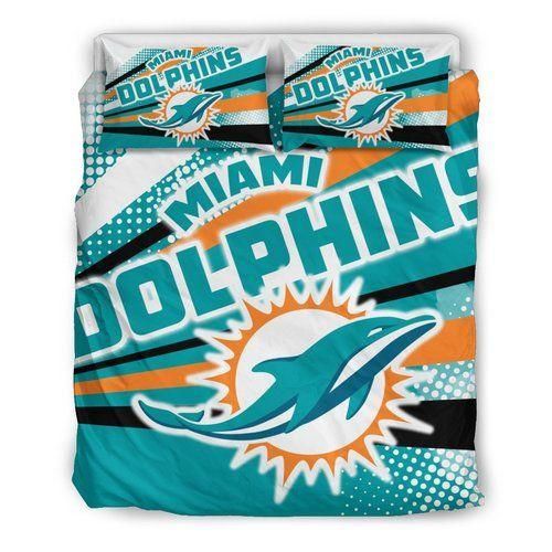 Colorful Shine Amazing Miami Dolphins 3d Duvet Cover Bedding Sets