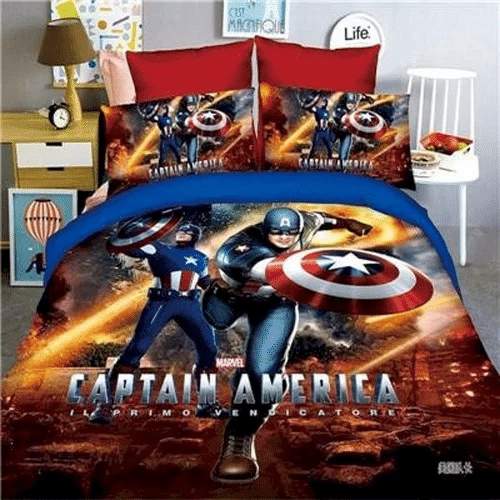 Captain America 05 Bedding Sets Duvet Cover Bedroom Quilt Bed