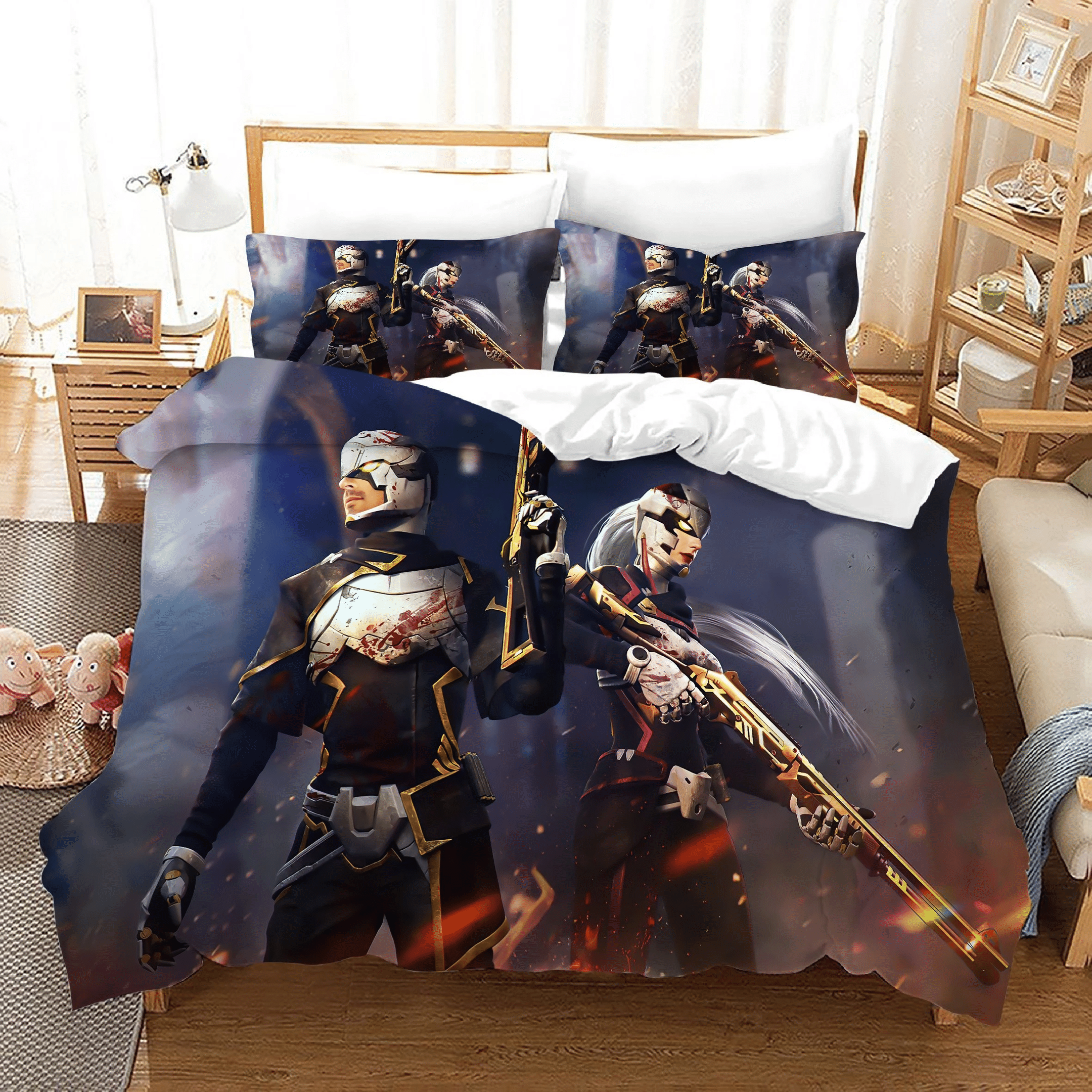 Free Fire 17 Duvet Cover Pillowcase Bedding Sets Home Bedroom