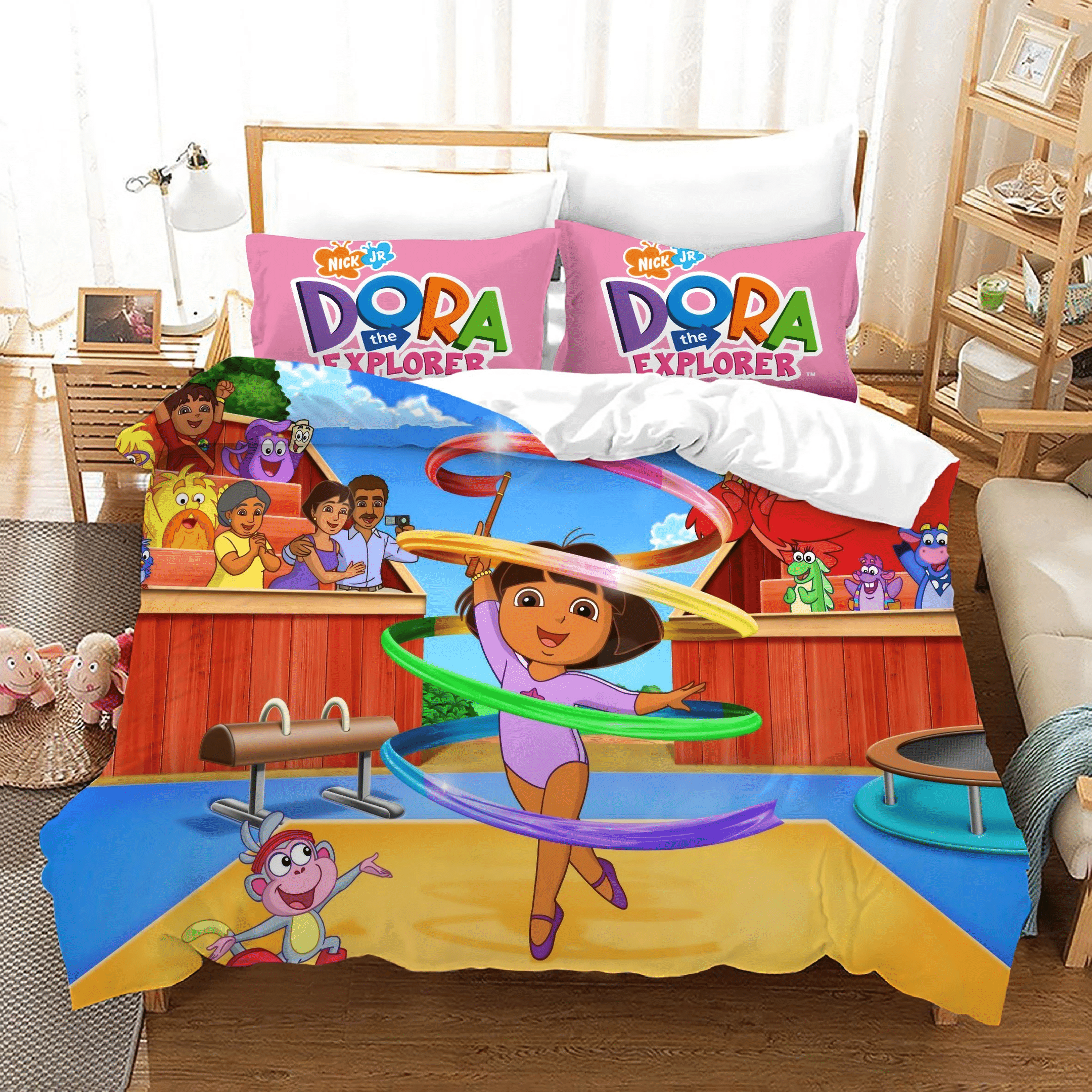 Dora The Explorer 9 Duvet Cover Quilt Cover Pillowcase Bedding