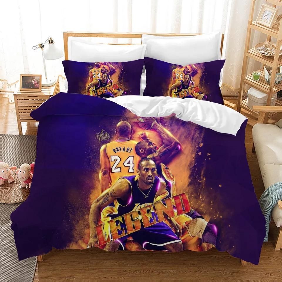 Basketball Lakers Kobe Bryant Black Mamba Basketball 24 Duvet Cover