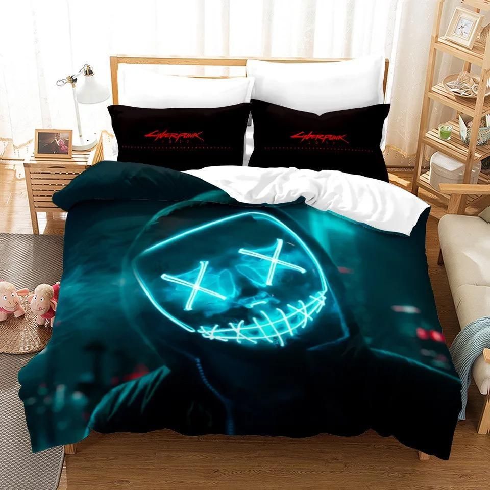 Cyberpunk 2077 3 Duvet Cover Pillowcase Bedding Sets Home Bedroom