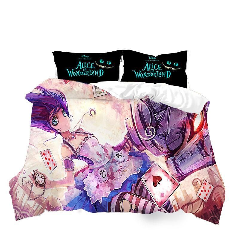 Alice In Wonderland 1 Duvet Cover Pillowcase Bedding Sets Home