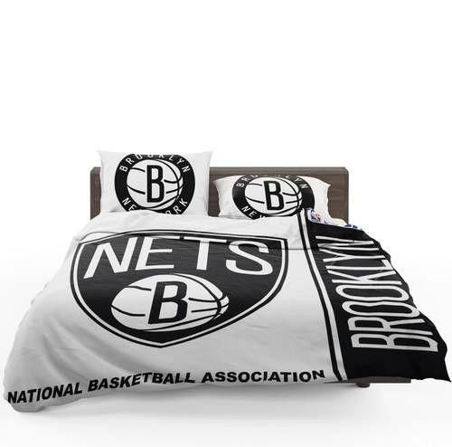 Brooklyn Nets Nba Basketball Duvet Cover Bedding Set Quilt Bed