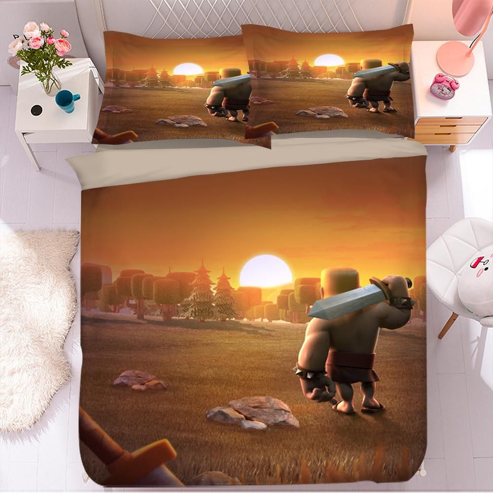 Clash Of Clans 9 Duvet Cover Pillowcase Bedding Sets Home