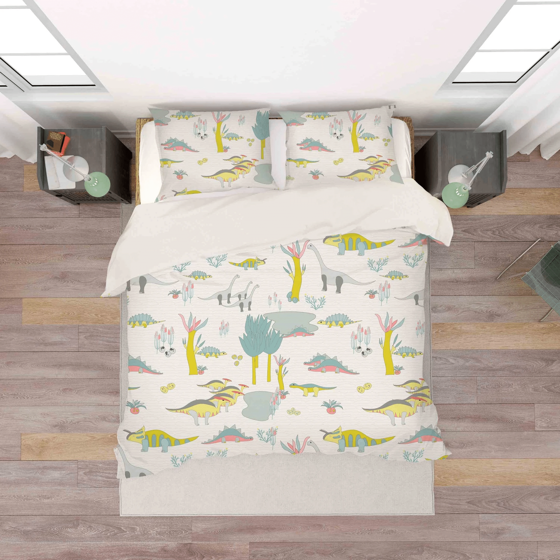 3d Color Cartoon Dinosaurs Comfortable Bedding Set Bedding Sets Duvet
