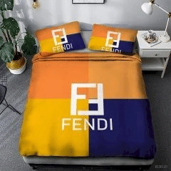 Fendi 01 Bedding Sets Duvet Cover Bedroom Quilt Bed Sets