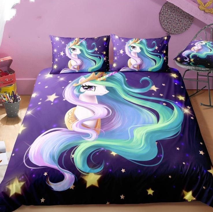 3d Digital Unicorn Duvet Cover Printed Bedding Set