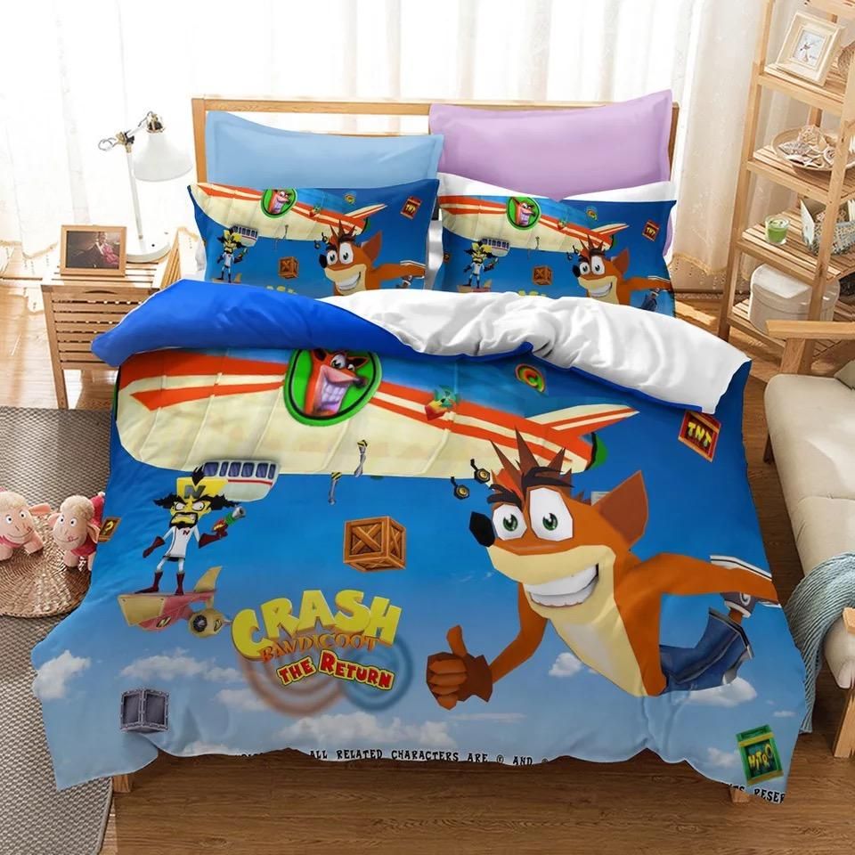 Crash Bandicoot 3 Warped 16 Duvet Cover Pillowcase Bedding Sets