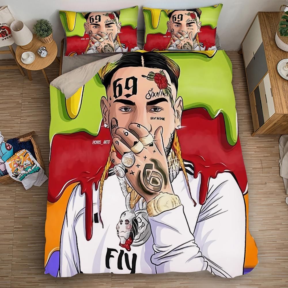 6ix9ine Tekashi69 11 Duvet Cover Pillowcase Bedding Sets Home Bedroom