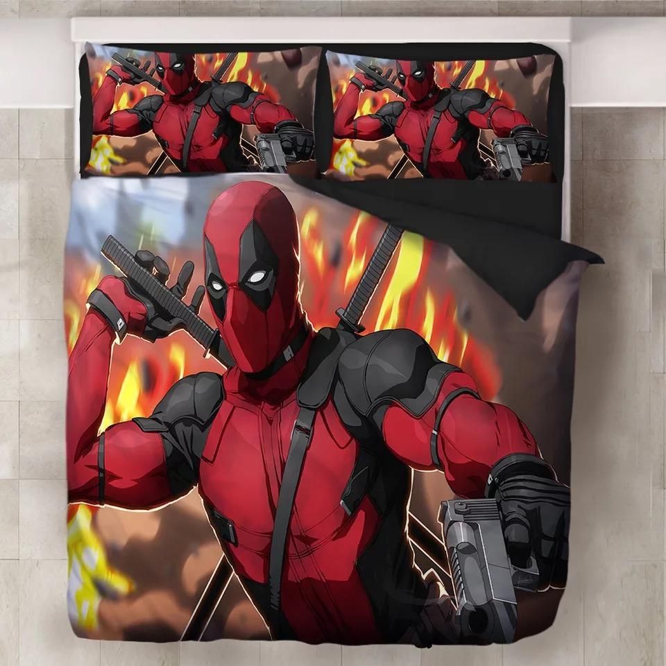 Deadpool X Men 3 Duvet Cover Pillowcase Bedding Sets Home Decor