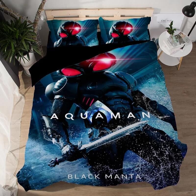Aquaman Black Manta 5 Duvet Cover Quilt Cover Pillowcase Bedding