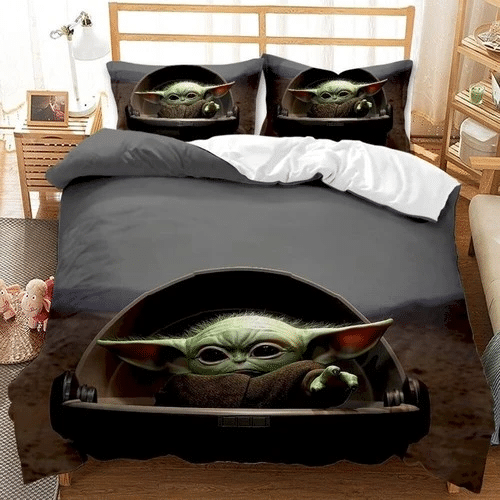 Baby Yoda Grogu Mandalorian Bedding Sets Duvet Cover Bedroom Quilt