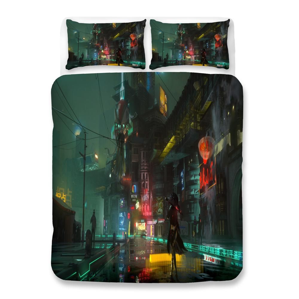 Cyberpunk 2077 72 Duvet Cover Quilt Cover Pillowcase Bedding Sets