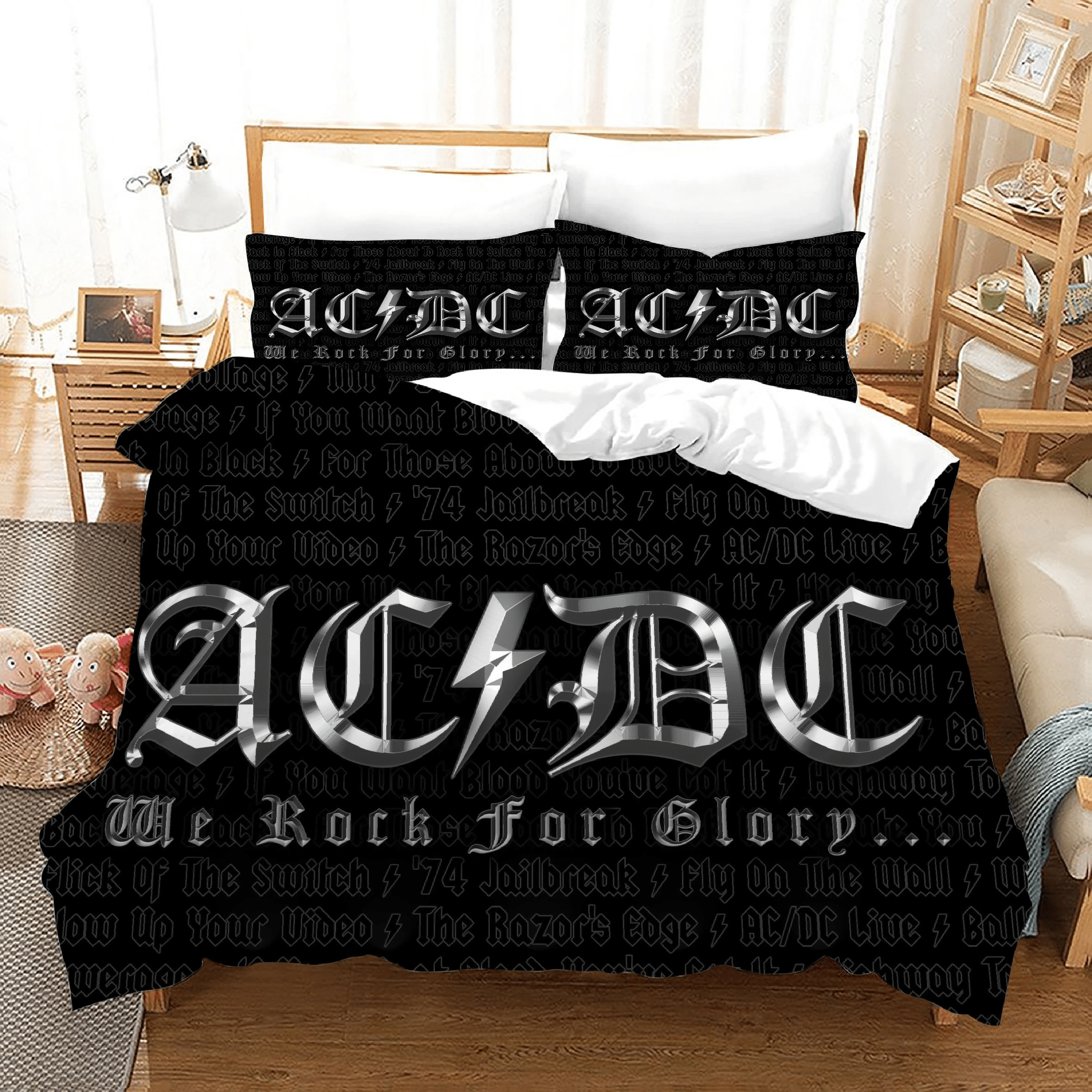 Ac Dc Music Band 21 Duvet Cover Quilt Cover Pillowcase Bedding