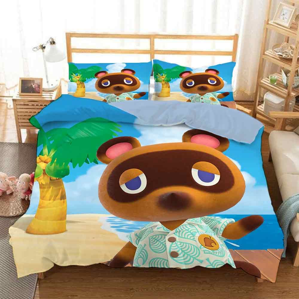 Animal Crossing Tom Nook 3 Duvet Cover Pillowcase Bedding Sets