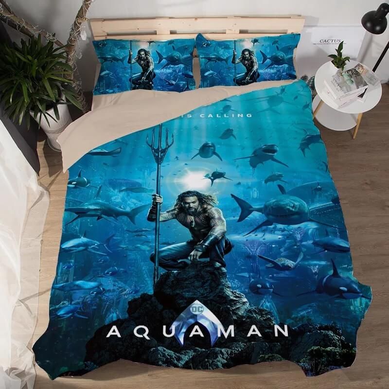 Aquaman 1 Duvet Cover Pillowcase Bedding Set Quilt Bed Sets