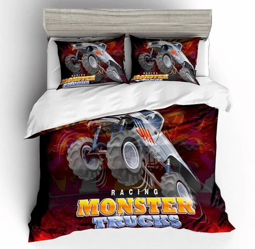 3d Racing Monster Truck Bedding Sets Duvet Cover Bedroom Quilt