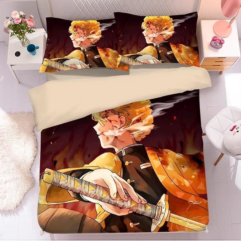 Demon Slayer Kimetsu No Yaiba 45 Duvet Cover Pillowcase Bedding