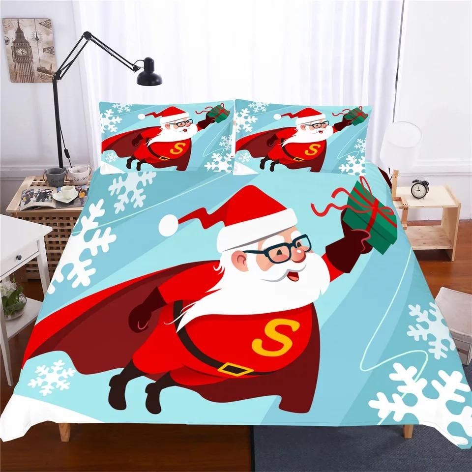2019 Christmas Santa Claus 7 Duvet Cover Pillowcase Bedding Sets