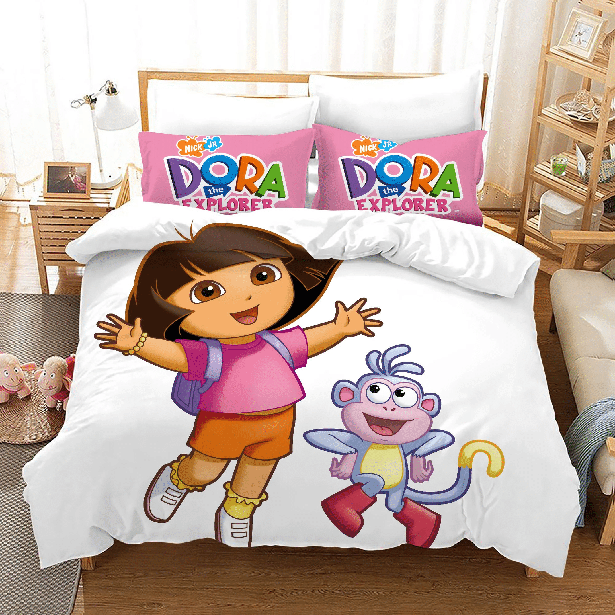 Dora The Explorer 5 Duvet Cover Quilt Cover Pillowcase Bedding