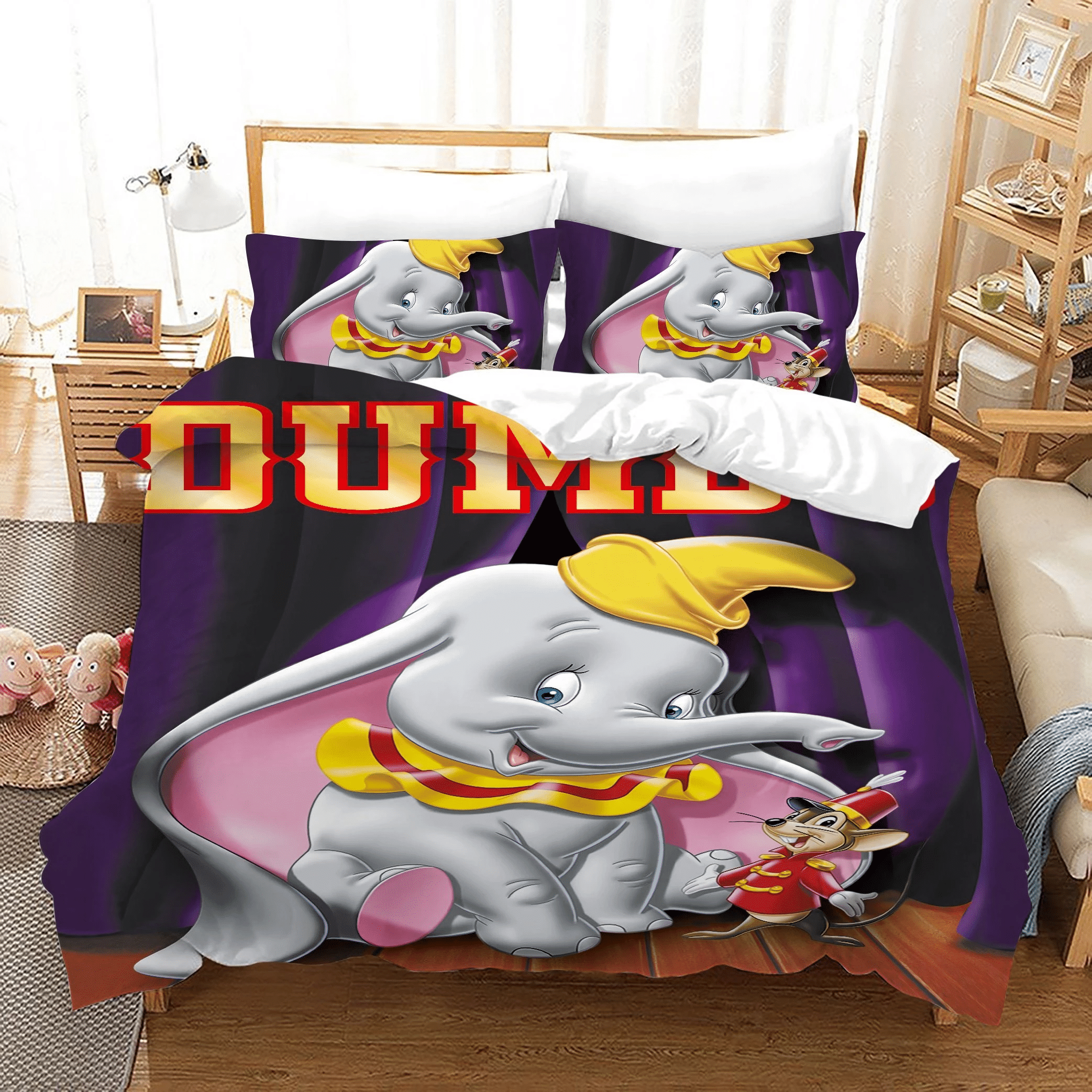Dumbo 3 Duvet Cover Pillowcase Bedding Sets Home Bedroom Decor