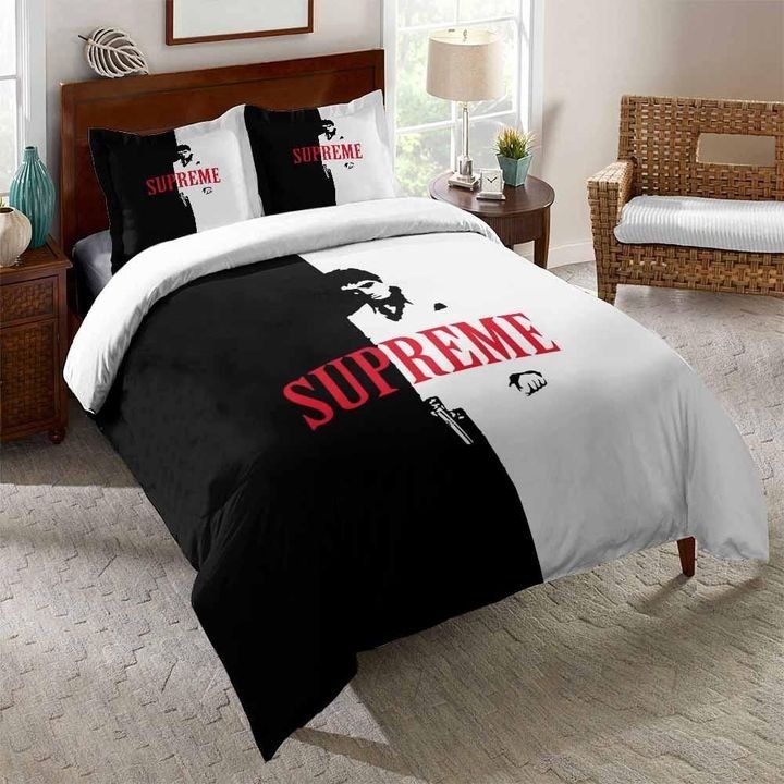 Black And White S U P R E M E 3d Printed Bedding Sets Quilt Sets