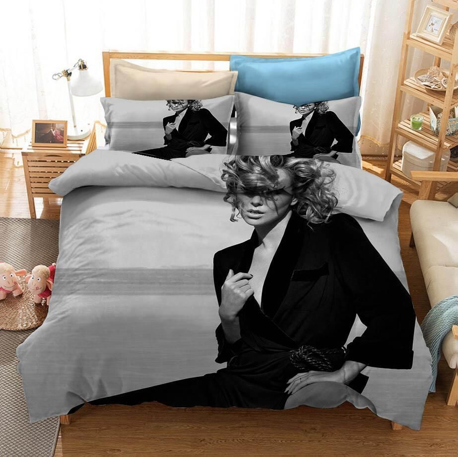 Charlize Theron 3 Duvet Cover Pillowcase Bedding Sets Home Decor