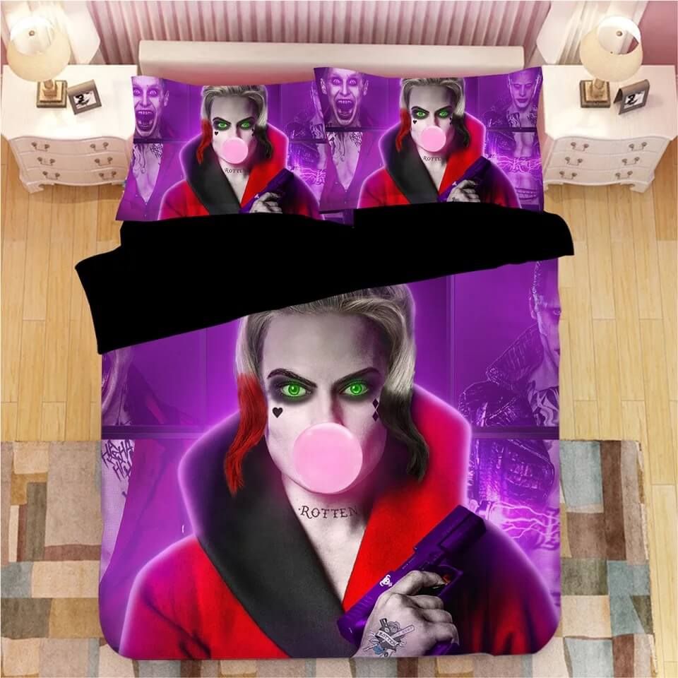 Dc Harley Quinn 13 Duvet Cover Pillowcase Bedding Set Quilt Bed