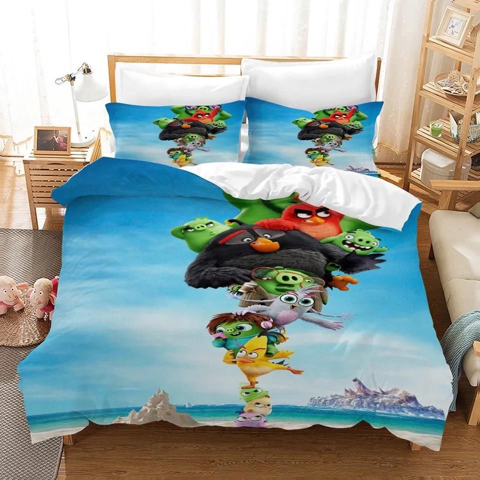 Angry Birds 7 Duvet Cover Pillowcase Bedding Sets Home Decor
