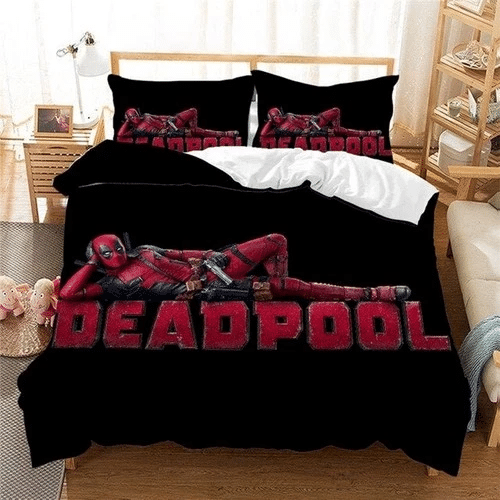 Deadpool 02 Bedding Sets Duvet Cover Bedroom Quilt Bed Sets