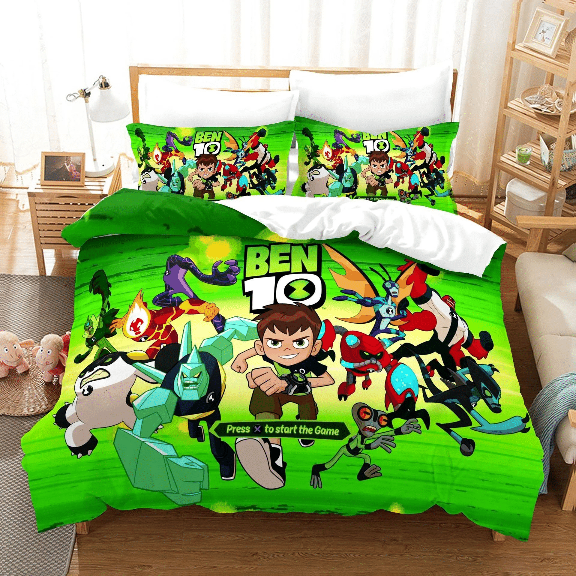 Ben 10 Ben Tennyson 7 Duvet Cover Pillowcase Bedding Sets