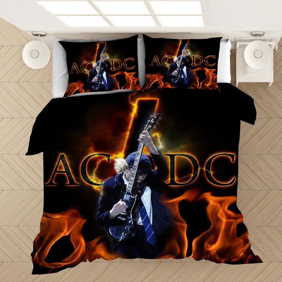 Ac Dc Music Band 4 Duvet Cover Quilt Cover Pillowcase Bedding