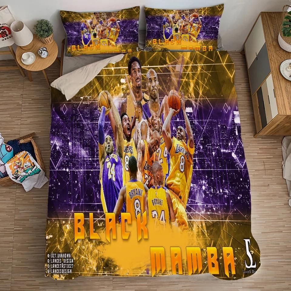 Basketball Lakers Kobe Bryant Black Mamba Basketball 20 Duvet Cover