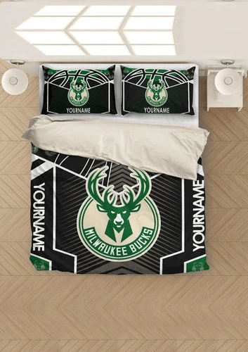 Customize Milwaukee Bucks Bedding Sets Duvet Cover Bedroom Quilt Bed