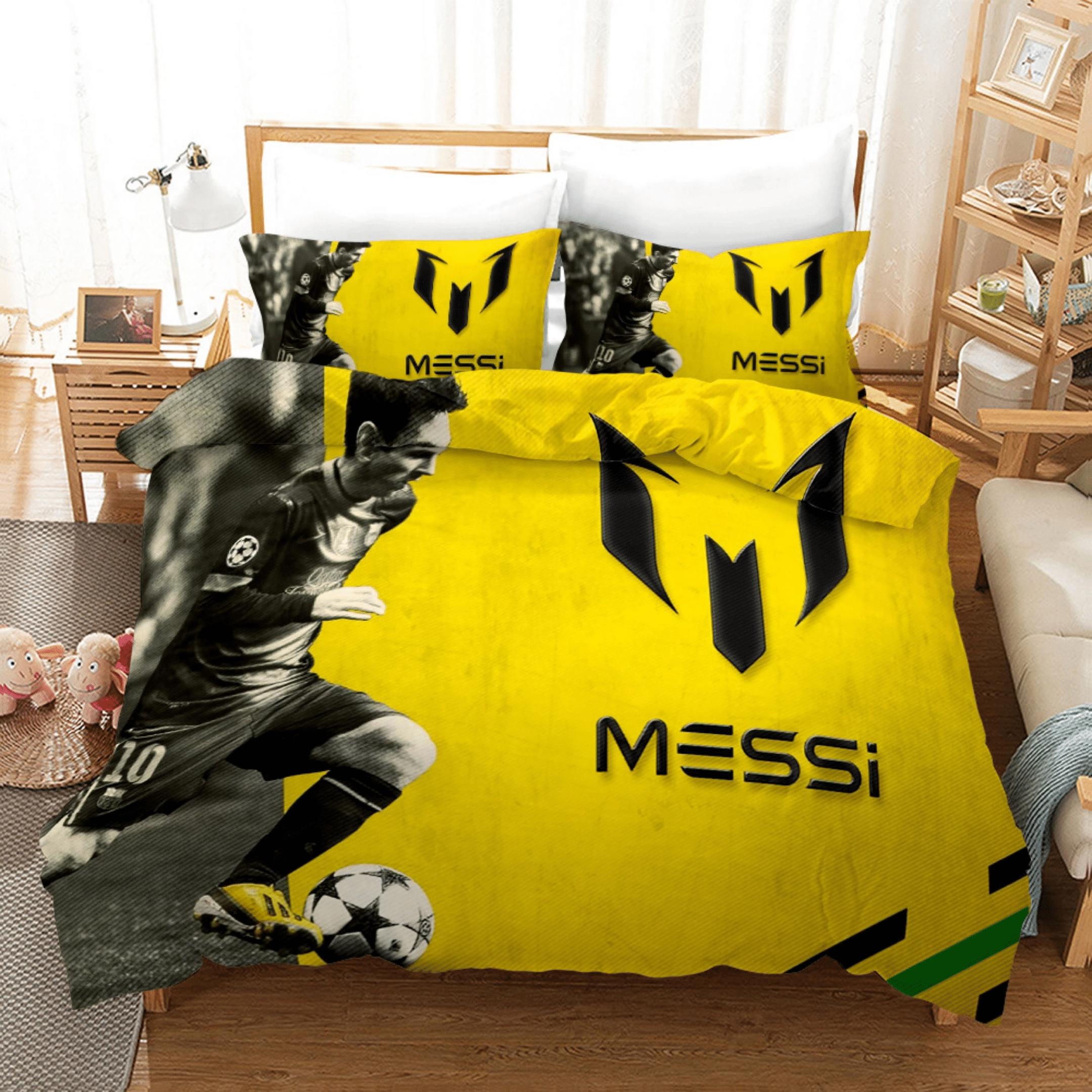 Barcelona Football Lionel Messi 1 Duvet Cover Quilt Cover Pillowcase
