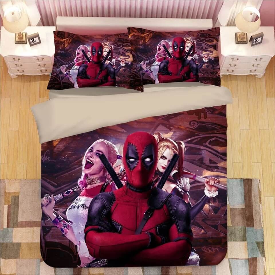 Dc Harley Quinn 6 Duvet Cover Pillowcase Bedding Set Quilt Bed
