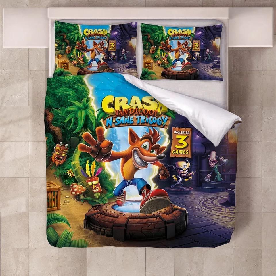 Crash Bandicoot 3 Warped 1 Duvet Cover Pillowcase Bedding Sets