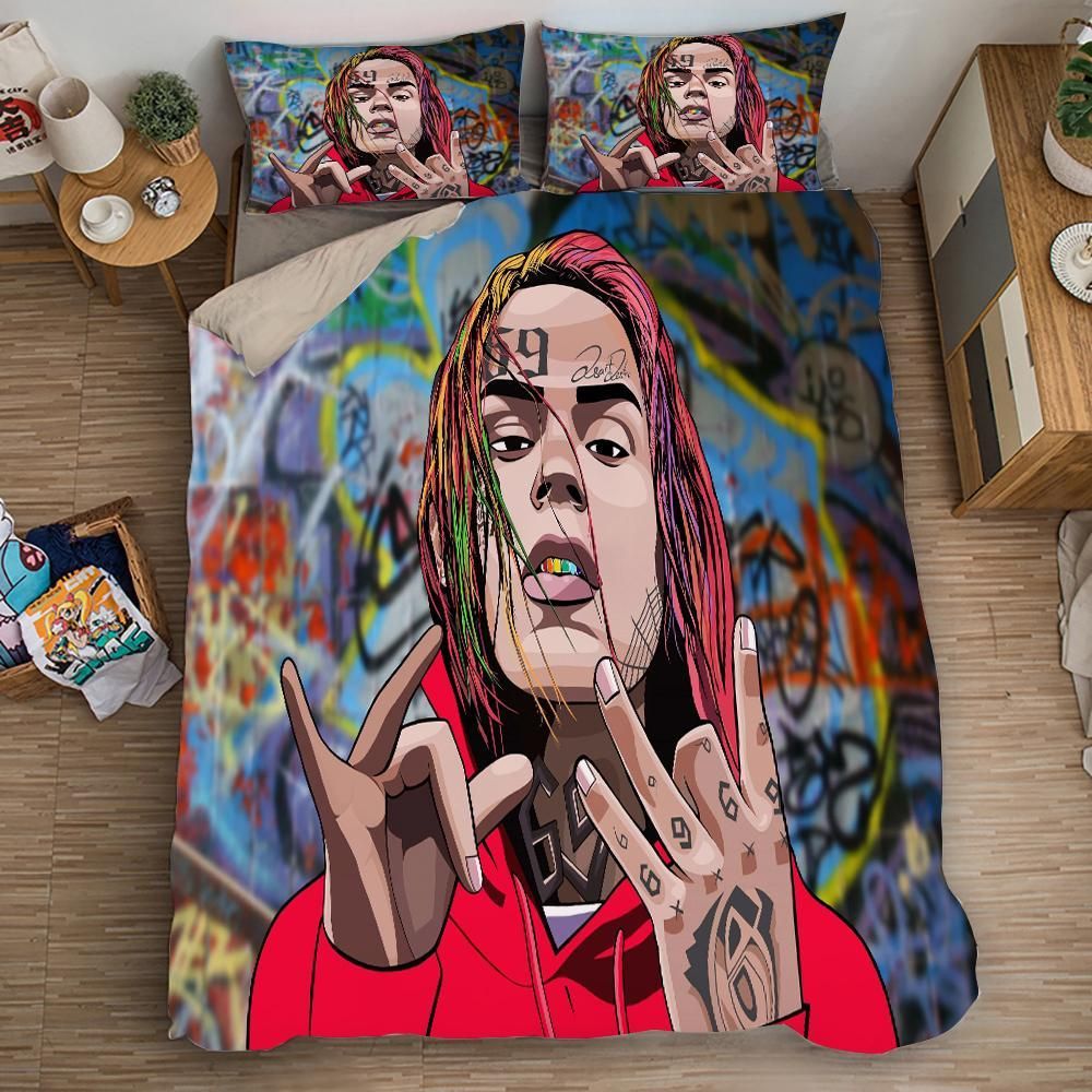 6ix9ine Tekashi69 5 Duvet Cover Pillowcase Bedding Sets Home Bedroom