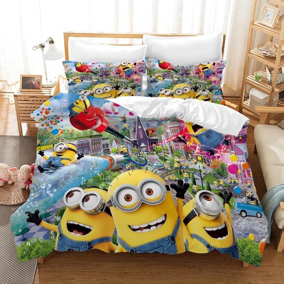 Despicable Me Minions 8 Duvet Cover Pillowcase Bedding Sets Home