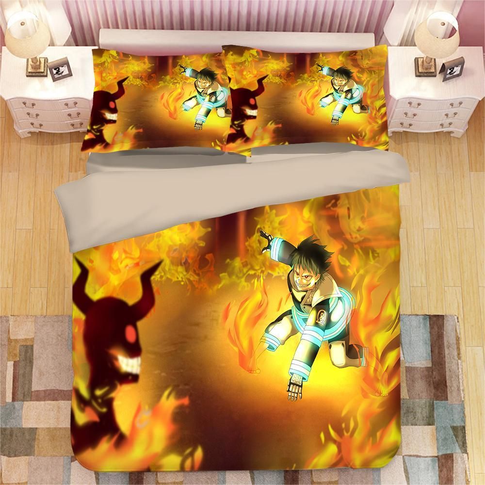 Enn Enn No Shouboutai Fire Force 15 Duvet Cover Pillowcase