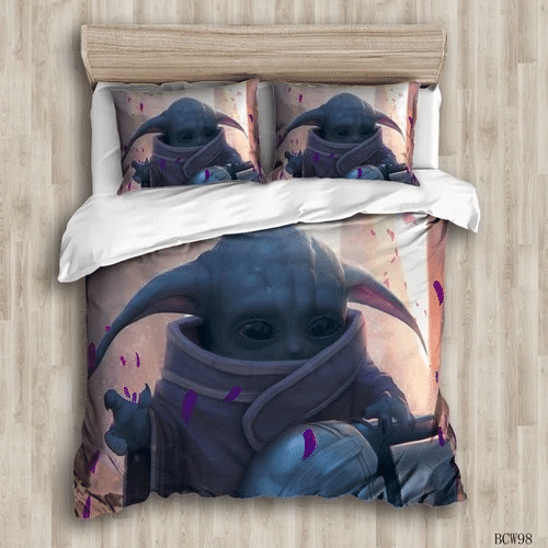 Baby Yoda Mandalorian Bedding Sets Duvet Cover Bedroom Quilt Bed