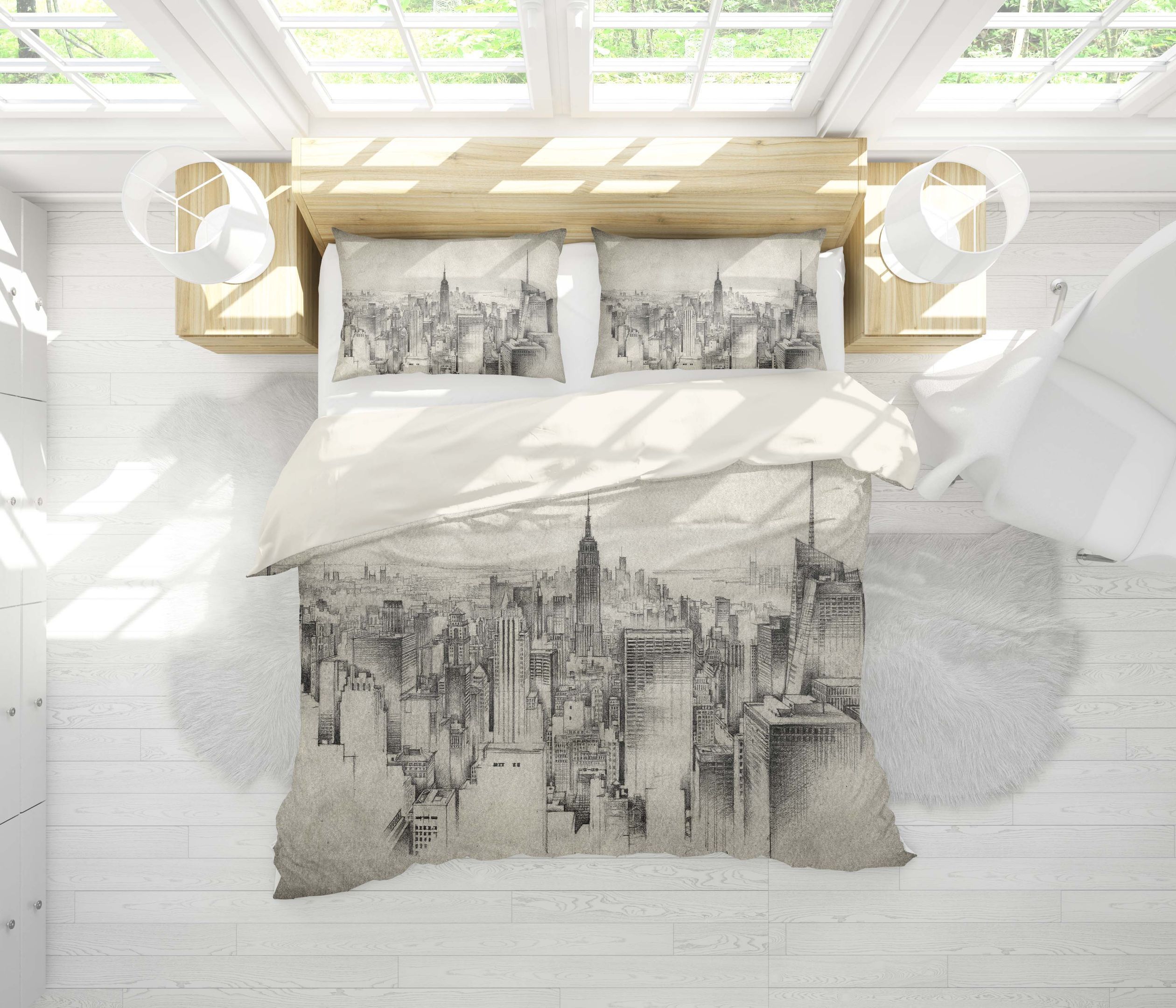 3d City Building Artwork Bedding Set Bedding Sets Duvet Cover