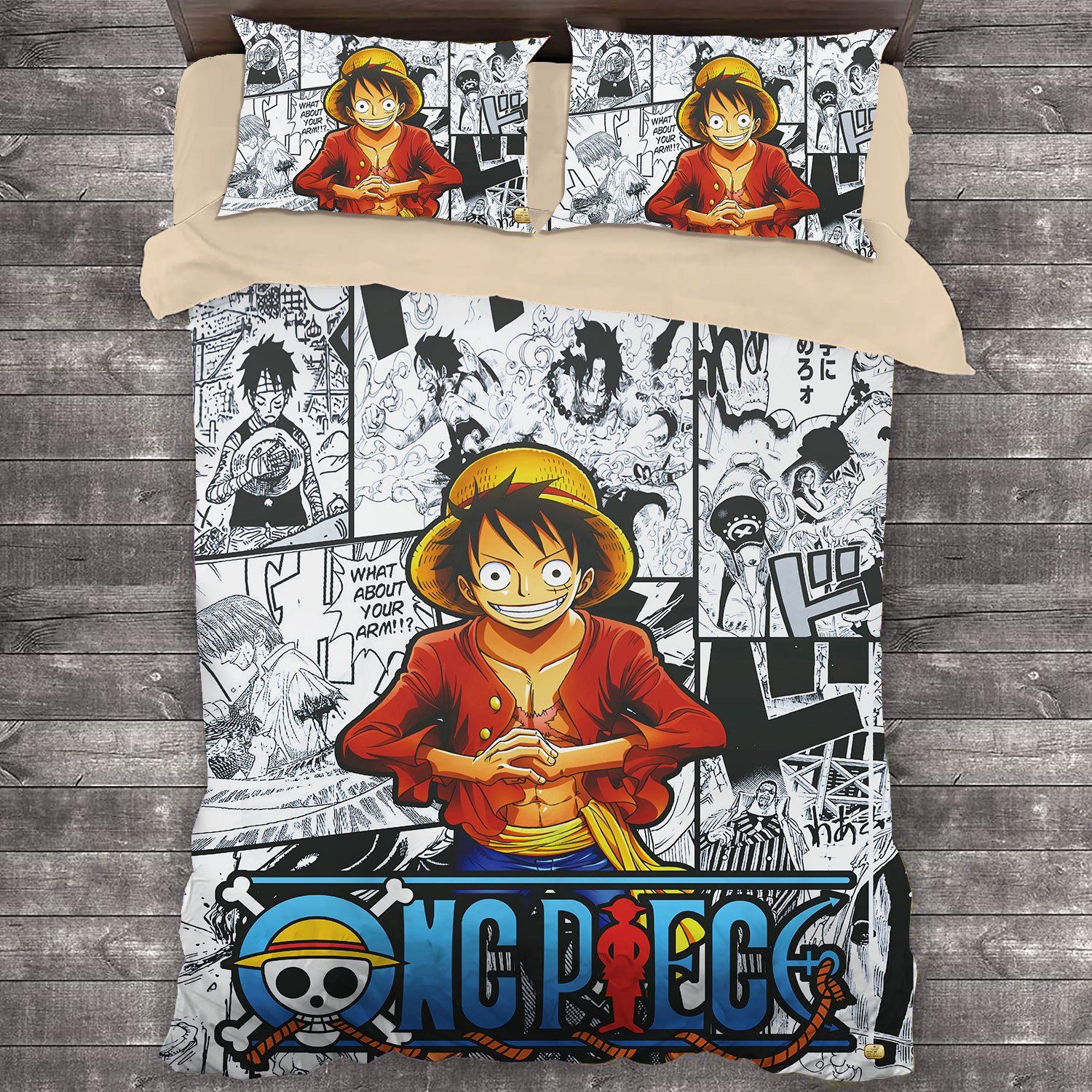 Comic One Piece 2 Duvet Cover Quilt Cover Pillowcase Bedding