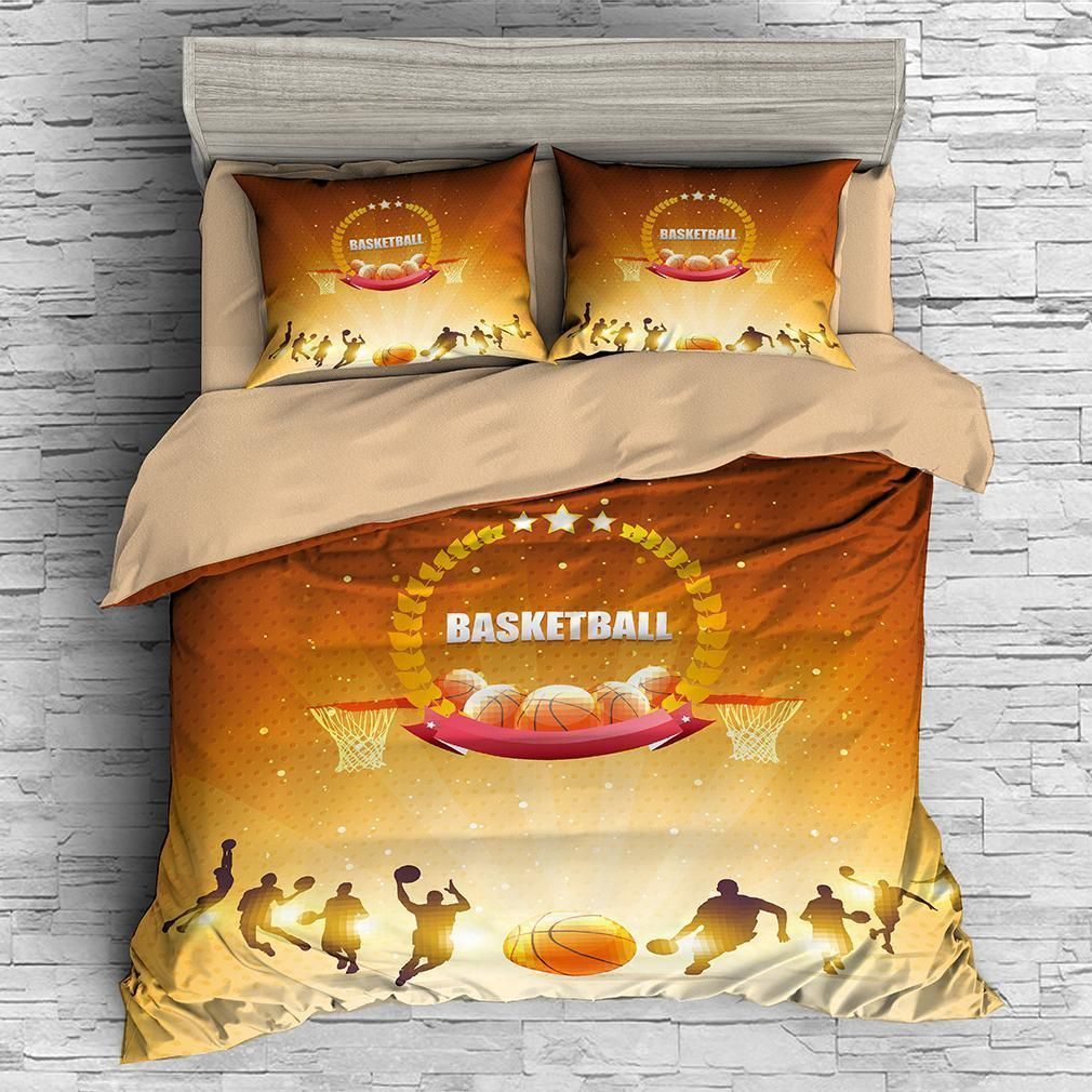 3d Basketball Yellow Bedding Set Bedding Sets Duvet Cover Bedroom