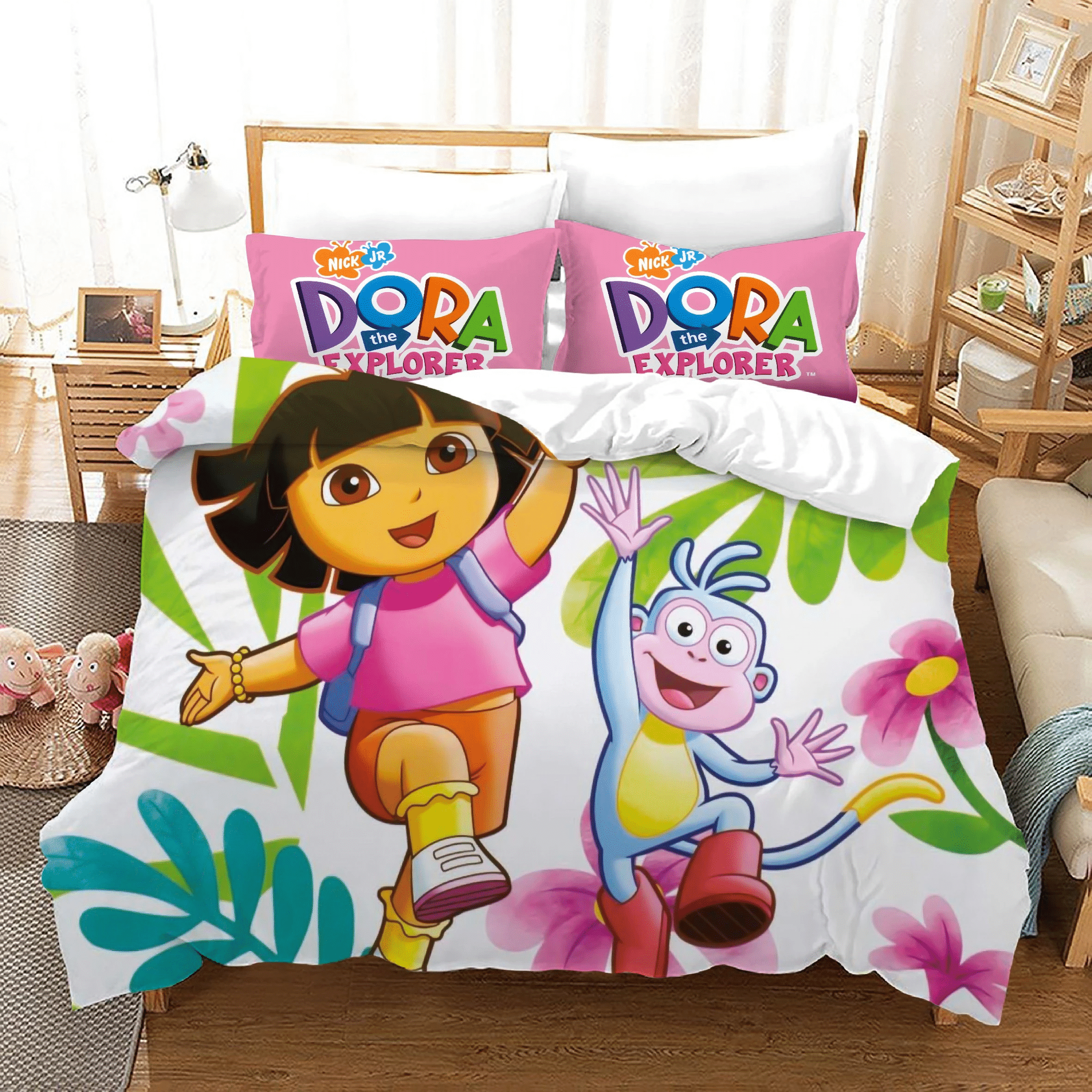 Dora The Explorer 1 Duvet Cover Quilt Cover Pillowcase Bedding