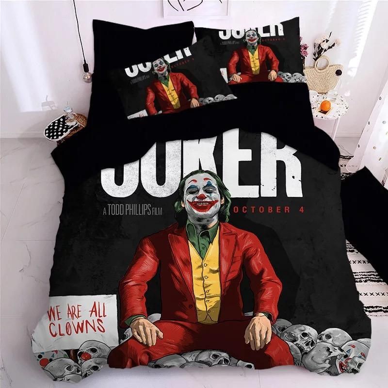 2019 Joker Arthur Fleck Clown 13 Duvet Cover Pillowcase Bedding