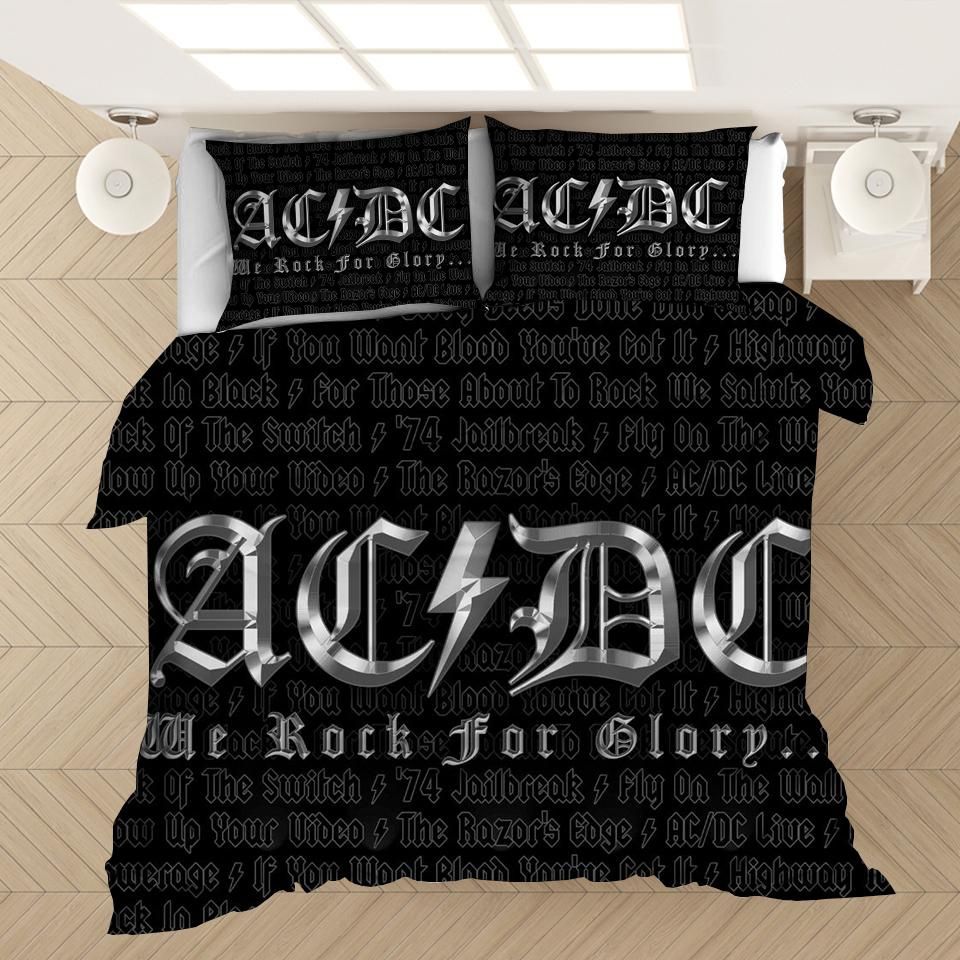 Ac Dc Music Band 2 Duvet Cover Quilt Cover Pillowcase Bedding